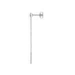 Packshot boucles d'oreilles saphir chain vue latérale or blanc Genève