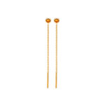 Packshot boucles d'oreilles saphir chain or Genève