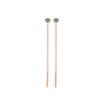 Packshot boucles d'oreilles saphir chain or rose Genève