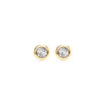 Packshot boucles d'oreilles saphir studs or Genève