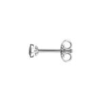 Packshot boucles d'oreilles saphir studs vue latérale or rose Genève